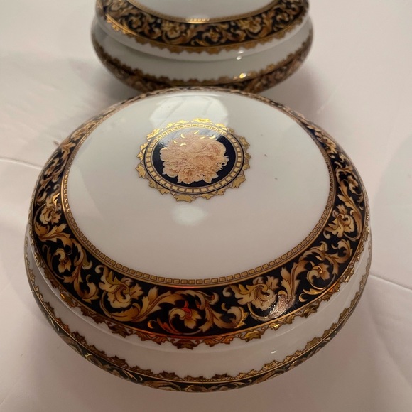 2Bacchus T. Limoges Porcelain Covered Trinket Dish & oval serving platter France - Picture 6 of 9